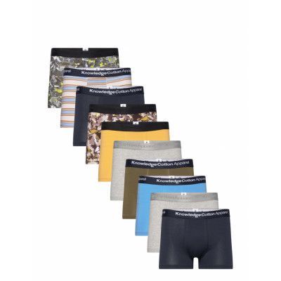 10-Pack Underwear - Gots/Vegan *Villkorat Erbjudande Boxerkalsonger Multi/mönstrad Knowledge Cotton Apparel