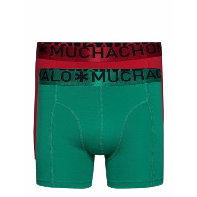 1010 Boxer Solid 2pk 331 Boxerkalsonger Grön Muchachomalo