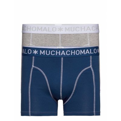 1010 Boxer Solid 2Pk Boxerkalsonger Blå Muchachomalo