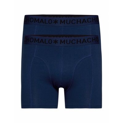 1010 Boxer Solid 2Pk Boxerkalsonger Blå Muchachomalo