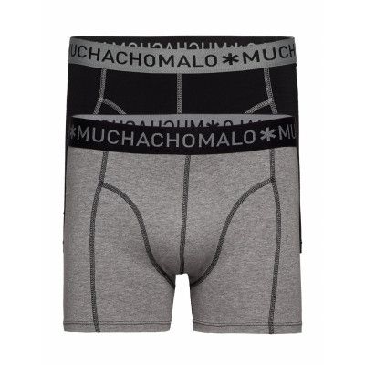 1010 Boxer Solid 2Pk Boxerkalsonger Grå Muchachomalo