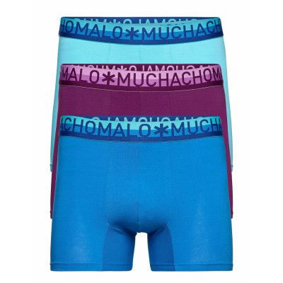 1132 Cotton Boxer 3pk Boxerkalsonger Blå Muchachomalo