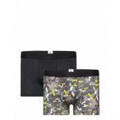 2 Pack Aop Printed Underwear - Gots *Villkorat Erbjudande Boxerkalsonger Grön Knowledge Cotton Apparel
