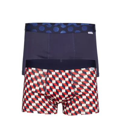 2-Pack Filled Optictrunk Boxerkalsonger Blå Happy Socks