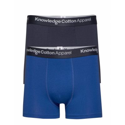 2-Pack Underwear - Gots/Vegan *Villkorat Erbjudande Boxerkalsonger Blå Knowledge Cotton Apparel