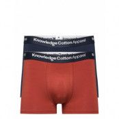 Maple 2-Pack Underwear - Gots/Vegan Boxerkalsonger Röd Knowledge Cotton Apparel