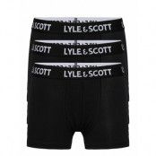 Boxed Solid 3 Pair Boxers Night & Underwear Underwear Underpants Svart Lyle & Scott Junior