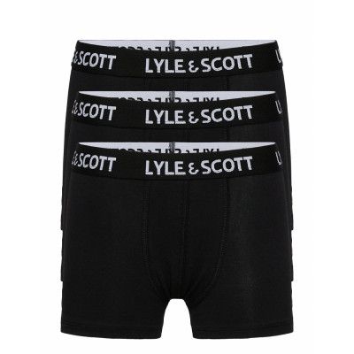 Boxed Solid 3 Pair Boxers Night & Underwear Underwear Underpants Svart Lyle & Scott Junior