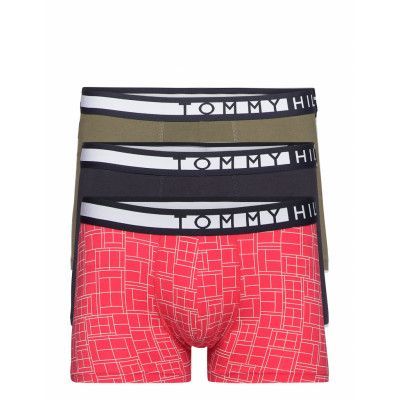 3P Trunk Print Boxerkalsonger Rosa Tommy Hilfiger