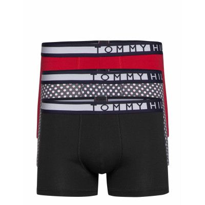 3P Trunk Print Boxerkalsonger Svart Tommy Hilfiger