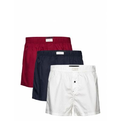 3P Woven Boxer Underwear Boxer Shorts Röd Tommy Hilfiger