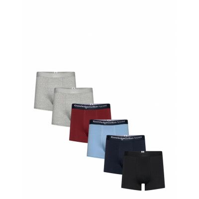 Knowledge Cotton Apparel 6 Pack Boxer Briefs Svart