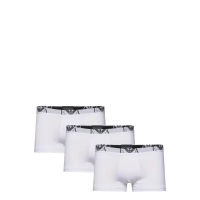 Emporio Armani Men's Knit 3Pack Trunk - White - XL