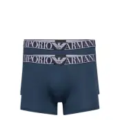 Men's Knit 2-Pack Trunk Boxerkalsonger Blå Emporio Armani