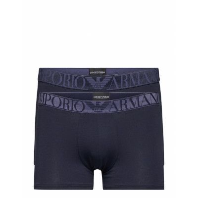 Men's Knit 2-Pack Trunk Boxerkalsonger Blå Emporio Armani