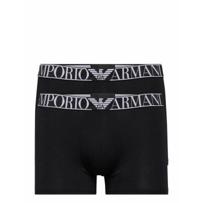 Men's Knit 2-Pack Trunk Boxerkalsonger Svart Emporio Armani