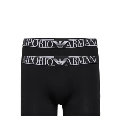 Men's Knit 2-Pack Trunk Boxerkalsonger Svart Emporio Armani