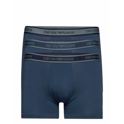 Men's Knit 3-Pack Boxer Boxerkalsonger Blå Emporio Armani