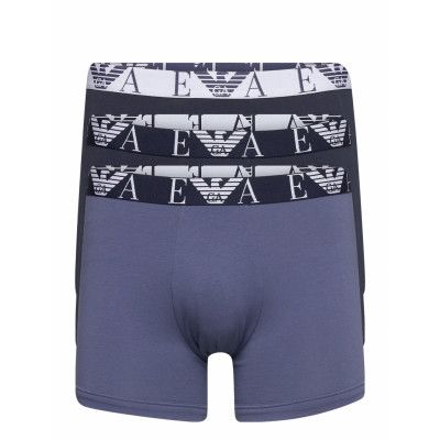 Men's Knit 3-Pack Boxer Boxerkalsonger Blå Emporio Armani
