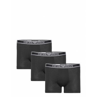 Men's Knit 3-Pack Boxer Boxerkalsonger Black Emporio Armani