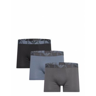 Emporio Armani Men's Knit 3-Pack Boxer Marinblå