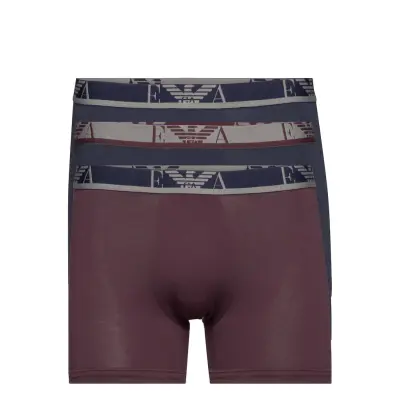 Men's Knit 3-Pack Boxer Boxerkalsonger Röd Emporio Armani