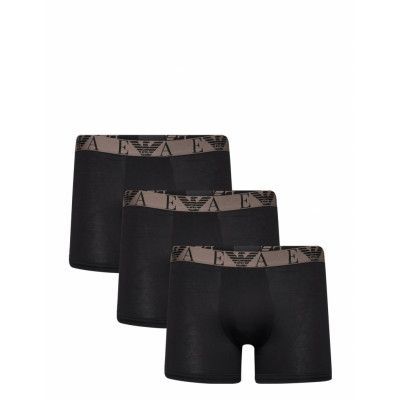 Men's Knit 3-Pack Boxer Boxerkalsonger Svart Emporio Armani
