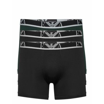 Men's Knit 3-Pack Boxer Boxerkalsonger Svart Emporio Armani