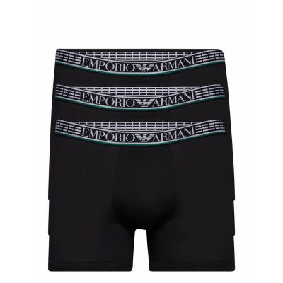 Men's Knit 3-Pack Boxer Boxerkalsonger Svart Emporio Armani