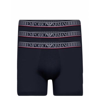 Men's Knit 3-Pack Boxer Boxerkalsonger Svart Emporio Armani