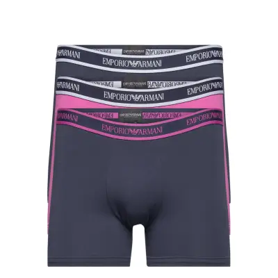 Men's Knit 3-Pack Boxershorts Boxerkalsonger Svart Emporio Armani