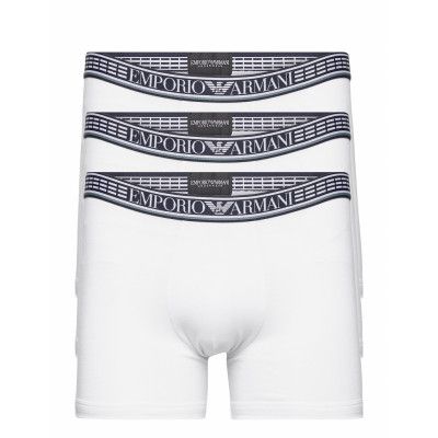Men's Knit 3-Pack Boxer Boxerkalsonger Vit Emporio Armani