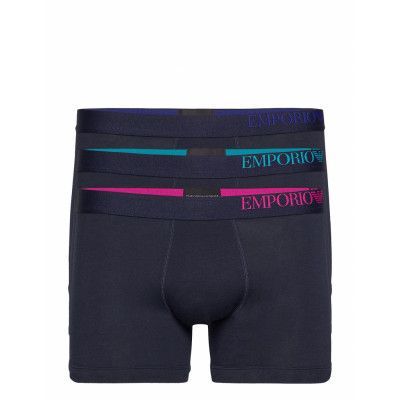 Men's Knit 3-Pack Boxershorts Boxerkalsonger Blå Emporio Armani