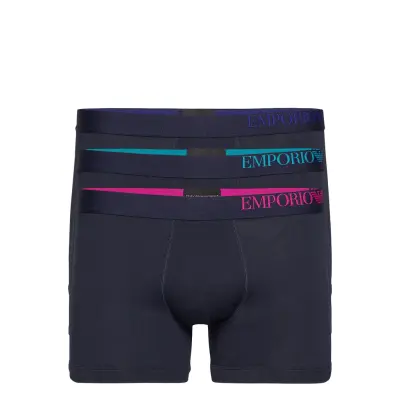 Men's Knit 3-Pack Boxershorts Boxerkalsonger Blå Emporio Armani