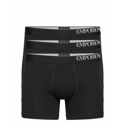 Men's Knit 3-Pack Boxershorts Boxerkalsonger Svart Emporio Armani