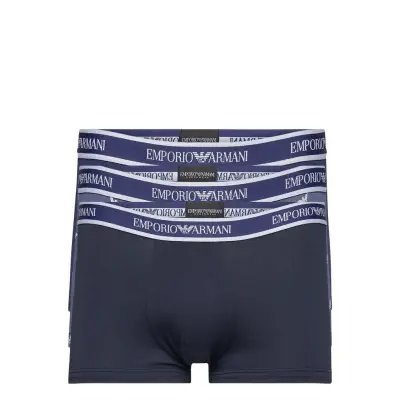 Men's Knit 3-Pack Trunk Boxerkalsonger Blå Emporio Armani