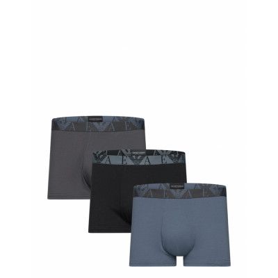 Emporio Armani Men's Knit 3-Pack Trunk Svart