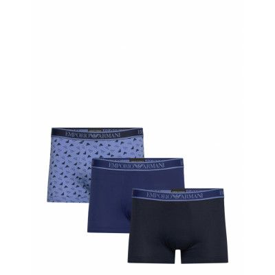 Emporio Armani Men's Knit 3-Pack Trunk Blå
