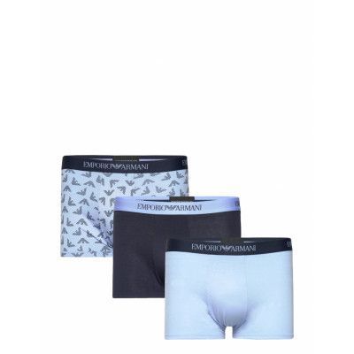 Emporio Armani Men's Knit 3-Pack Trunk Blå