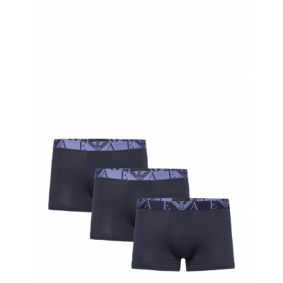 Men's Knit 3-Pack Trunk Boxerkalsonger Navy Emporio Armani