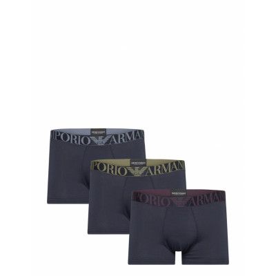 Emporio Armani Men's Knit 3-Pack Trunk Marinblå
