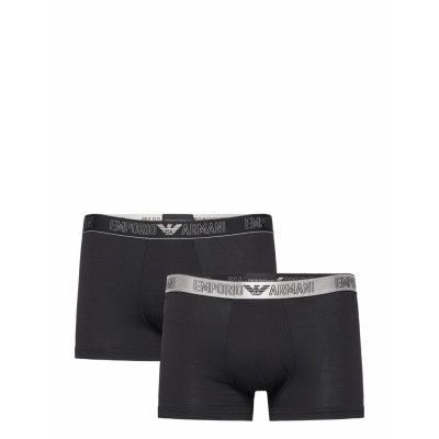 Men's Knit 2-Pack Trunk Boxerkalsonger Svart Emporio Armani