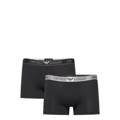 Men's Knit 2-Pack Trunk Boxerkalsonger Svart Emporio Armani