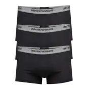 Emporio Armani Mens Knit 3-Pack Trunks Svart