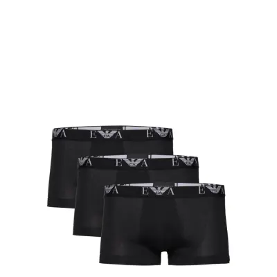 Emporio Armani Men's Knit 3Pack Trunk Svart