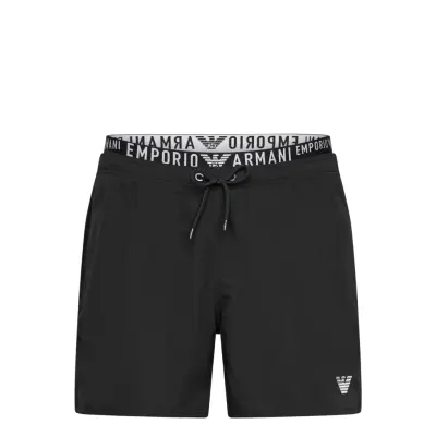 Mens Woven Boxer Badshorts Black Emporio Armani