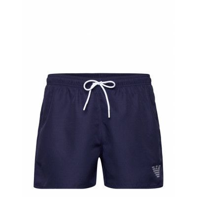 Mens Woven Boxer Badshorts Marinblå Emporio Armani