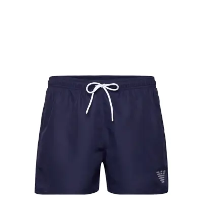 Mens Woven Boxer Badshorts Marinblå Emporio Armani