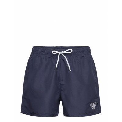 Emporio Armani Mens Woven Boxer Marinblå