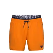 Emporio Armani Mens Woven Boxer Orange